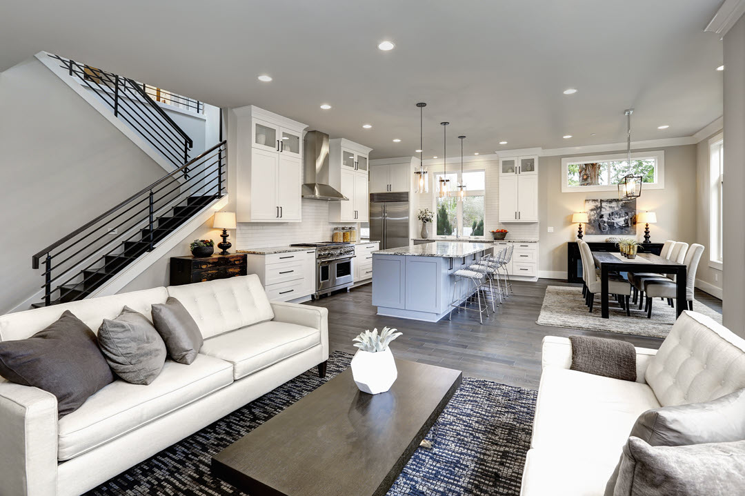 Open Floor Plans Allow The Mixing of Colors and Textures